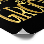 Mutter der Groom Shirt Hochzeitsfeier Gold Poster (Ecke)