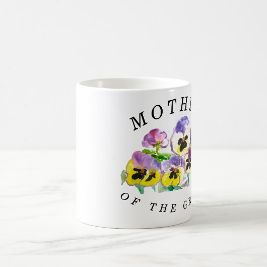 Mutter der Groom Stiefmütterchens Blumenzwiese Hoc Kaffeetasse (Mittel)