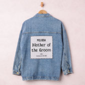 Mutter der Groom Stilvolle Hochzeit Personalisiert Jeansjacke (Hangar)