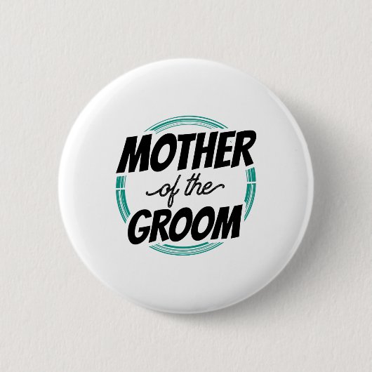 Mutter der Groom Wedding Party Bachelor Mama Mama Button (Vorderseite)