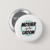 Mutter der Groom Wedding Party Bachelor Mama Mama Button (Vorne & Hinten)