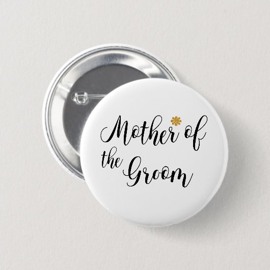 Mutter der Groom Wedding Party Button-Back-Taste Button (Vorne & Hinten)