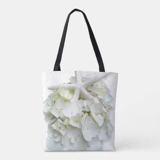 Mutter der Groom White Floral Starfish Tasche (Rückseite)