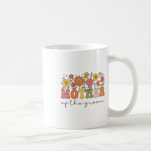 Mutter der Groom Wildblume Blumenstuhl Par Kaffeetasse (Rechts)