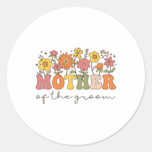 Mutter der Groom Wildblume Blumenstuhl Par Runder Aufkleber
