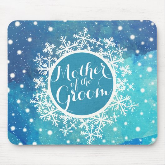 Mutter der Groom Winter Hochzeit | Mousepad (Vorne)