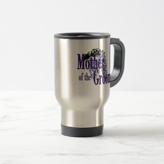 Mutter der Groom/Wisteria Hochzeit Reisebecher (VorderseiteRechts)