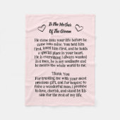 Mutter der Groomblanket-Hochzeitssache Fleecedecke (Vorderseite)