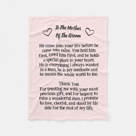 Mutter der Groomblanket-Hochzeitssache Fleecedecke