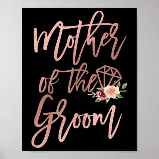 Mutter der Groomflora von der Braut für Hochzeit Poster (Vorne)