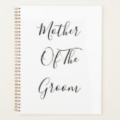 Mutter der Groomhochzeiten Elegantes Geschenk Guns Planer (Vorderseite)