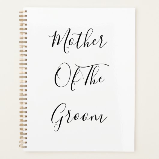 Mutter der Groomhochzeiten Elegantes Geschenk Guns Planer (Vorderseite)