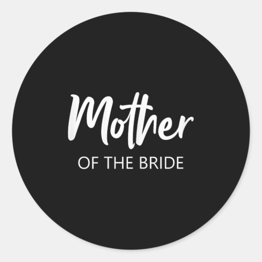 Mutter der Hochzeit _1 Runder Aufkleber (Vorderseite)