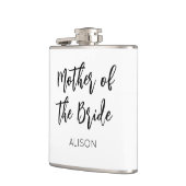 Mutter der Hochzeit Schwarz-weiß Flachmann (Links)