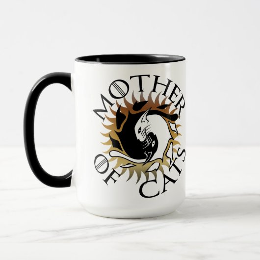 Mutter der Katzen-Kaffee-Tasse Tasse (Links)