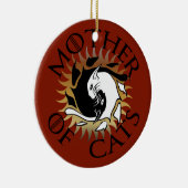 Mutter der Katzen-Keramik-Verzierung Keramik Ornament (Rechts)