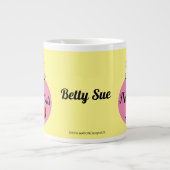 Mutter der Katzen Niedlich Graue Katze mit Rote Ro Jumbo-Tasse (Vorderseite)