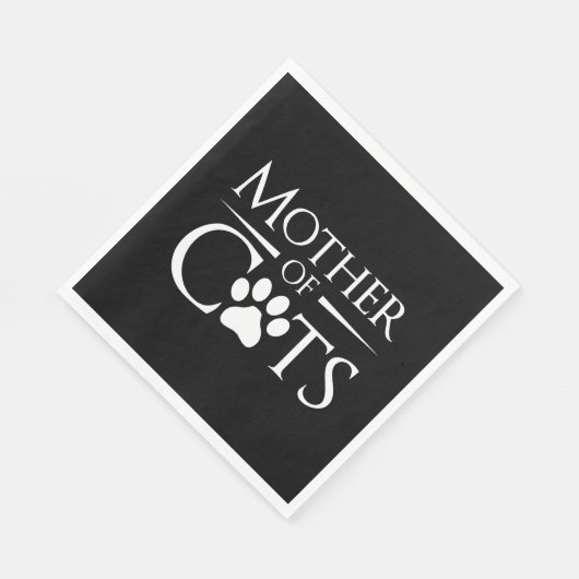 Mutter der Katzen Serviette (Ecke)