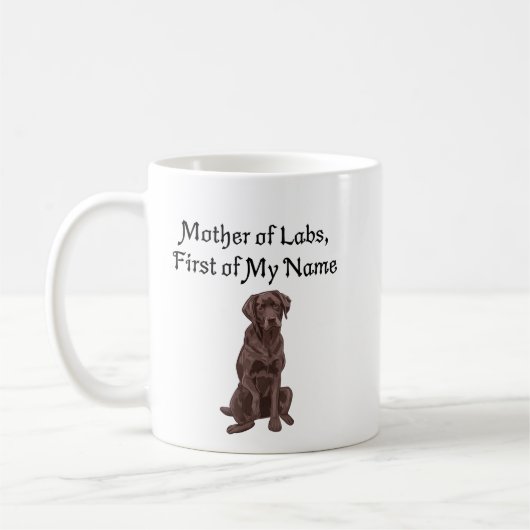 Mutter der Labrador, Vorname Kaffeetasse (Links)
