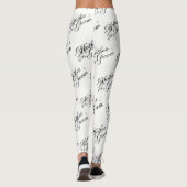 Mutter der Leggings - Schwarz auf Weiß (Rückseite)