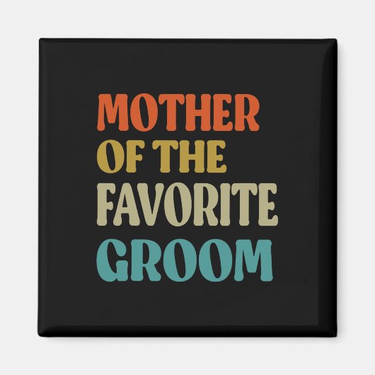Mutter der Lieblingsgarten Hochzeit Mama Funny Gro Magnet (Vorne)
