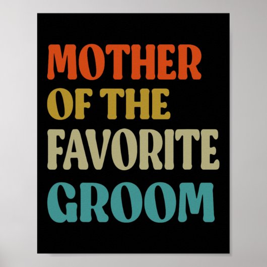 Mutter der Lieblingsgarten Hochzeit Mama Funny Gro Poster (Vorne)