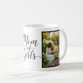Mutter der Mädchen Elegantes modernes Skript 2 Fot Kaffeetasse (VorderseiteRechts)
