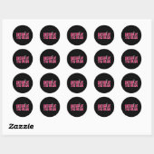 Mutter der Mama Groovy Wedding Bachelorett Runder Aufkleber (Blatt)