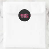 Mutter der Mama Groovy Wedding Bachelorett Runder Aufkleber (Tasche)