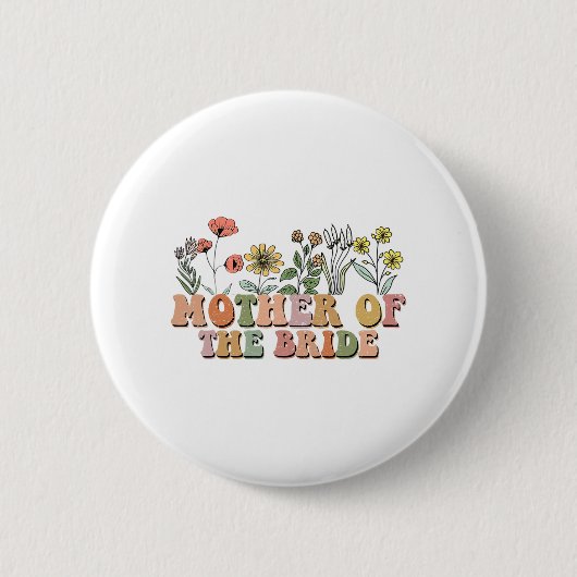 Mutter der Mama Retro Junggeselinnen-Abschied W Button (Vorderseite)