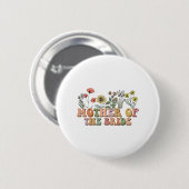 Mutter der Mama Retro Junggeselinnen-Abschied W Button (Vorne & Hinten)
