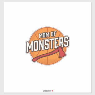 Mutter der Monster Vintage Basketball-Mutter Desig Aufkleber