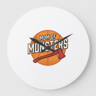 Mutter der Monster Vintage Basketball-Mutter Desig Große Wanduhr