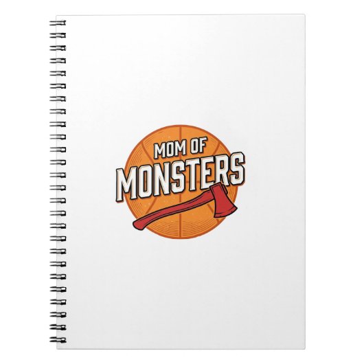 Mutter der Monster Vintage Basketball-Mutter Desig Notizblock (Vorderseite)