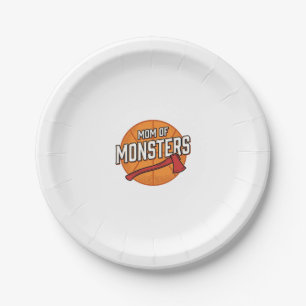 Mutter der Monster Vintage Basketball-Mutter Desig Pappteller