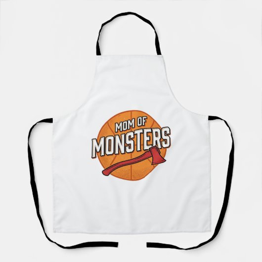 Mutter der Monster Vintage Basketball-Mutter Desig Schürze (Vorderseite)