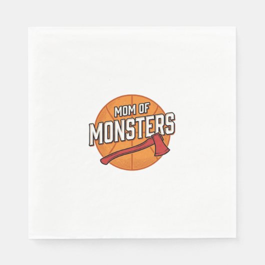 Mutter der Monster Vintage Basketball-Mutter Desig Serviette (Vorderseite)