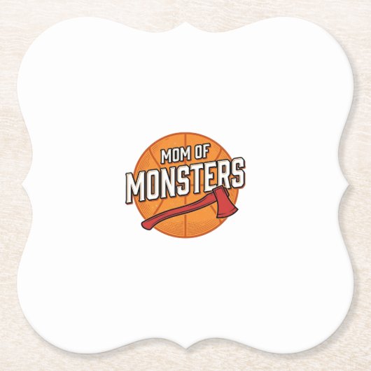 Mutter der Monster Vintage Basketball-Mutter Desig Untersetzer (Vorderseite)