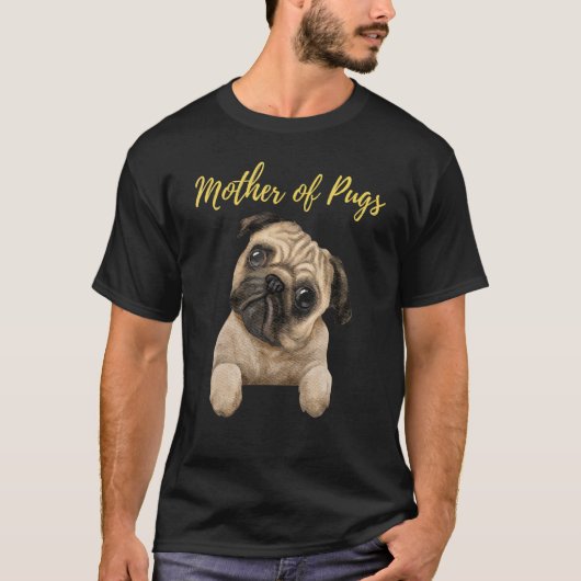 Mutter der Mops süßer Mops T-Shirt (Vorderseite)