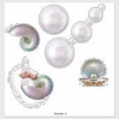 Mutter der Perlen, die eine Perle gebären. Aufkleber (Blatt)