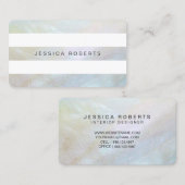 Mutter der Perlen Elegantes einfaches Muster Visitenkarte (Vorne/Hinten)