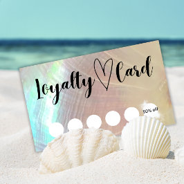 Mutter der perlen Seashell Customer Loyalty Card Visitenkarte