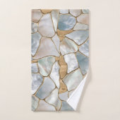 Mutter der Perlen- und Goldzellen abstrakt Badhandtuch Set (Handtuch)