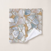 Mutter der Perlen- und Goldzellen abstrakt Badhandtuch Set (Waschlappen)