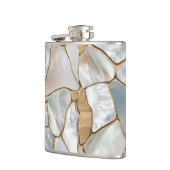 Mutter der Perlen- und Goldzellen abstrakt Flachmann (Links)