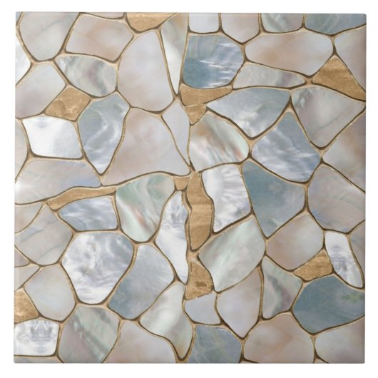 Mutter der Perlen- und Goldzellen abstrakt Fliese (Vorderseite)