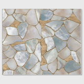 Mutter der Perlen- und Goldzellen abstrakt Geschenkpapier (Flach)