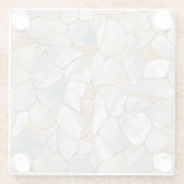 Mutter der Perlen- und Goldzellen abstrakt Glasuntersetzer (Rückseite)