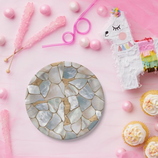 Mutter der Perlen- und Goldzellen abstrakt Pappteller (Party)