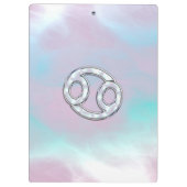 Mutter der Perlkrebssymbol Astrologie Klemmbrett (Rückseite)